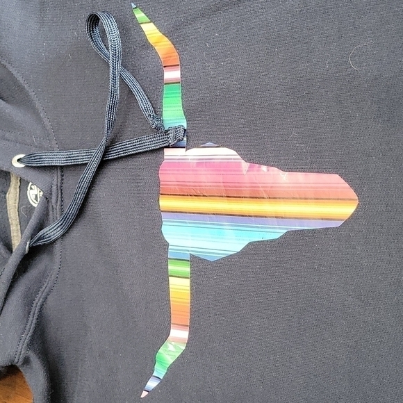 Texas Longhorn Rainbow Hooded Sweatshirt Small - Picture 2 of 3
